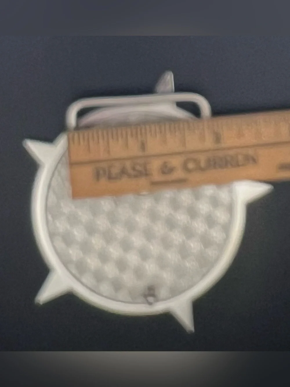 Nautical Star In Circle Black & White Punk Rock Metal Belt Buckle Y2K Era